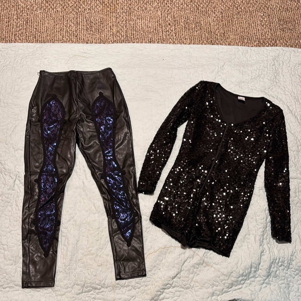 Spirit Black Sequin romper & pants bundle